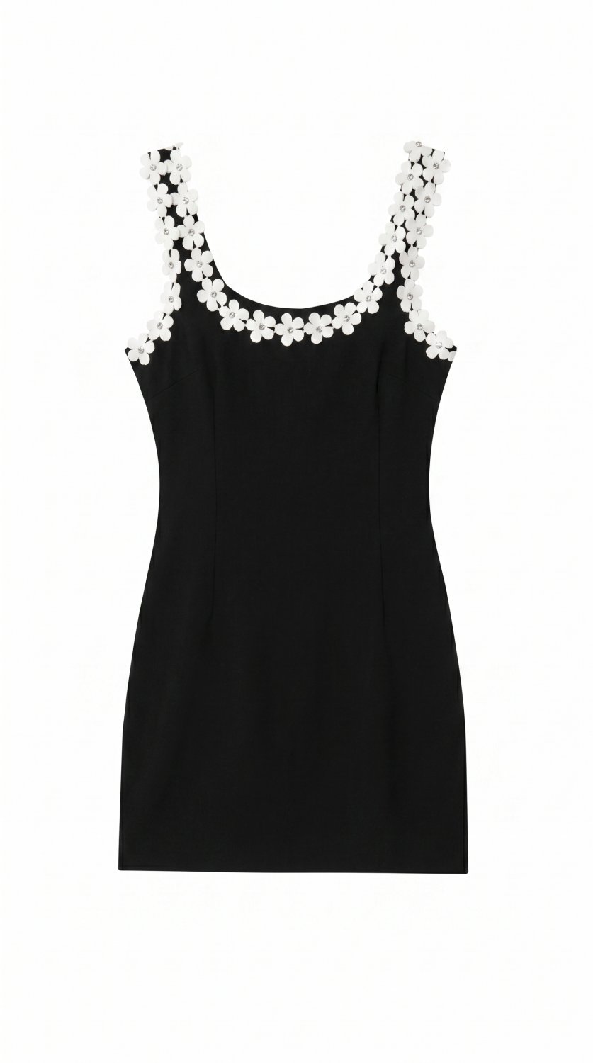 Vestido mini sexy de verão com estampa floral, ajuste bodycon, alças ajustáveis e design estiloso se