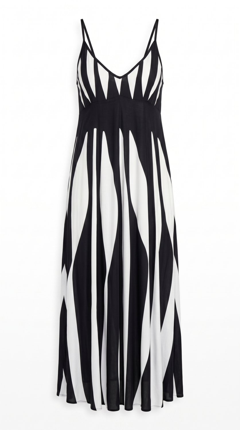 Damen Zebra-Print Sommerkleid