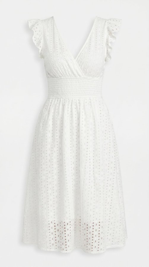Robe de plage femme à col en V et taille en dentelle