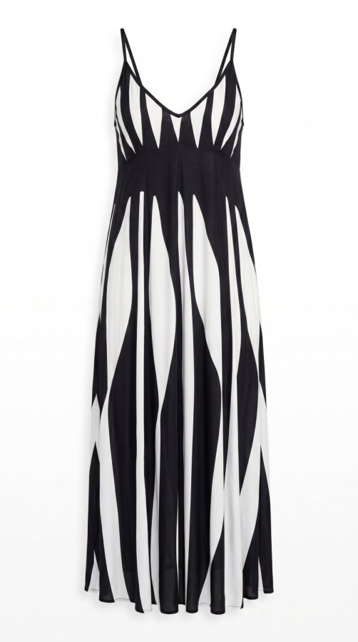 Vestido de Verão Feminino com Estampa de Zebra