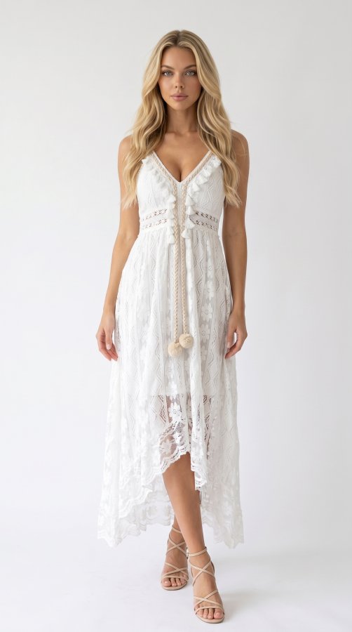 Women's Bohemian Ruffle Maxi Dress