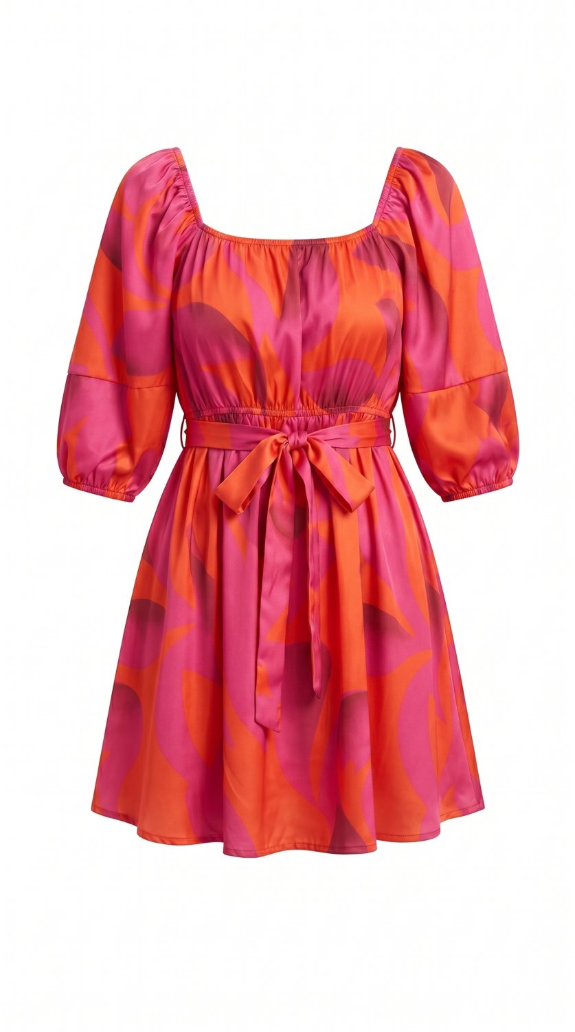 Women's Elegant Orange Resort Dress