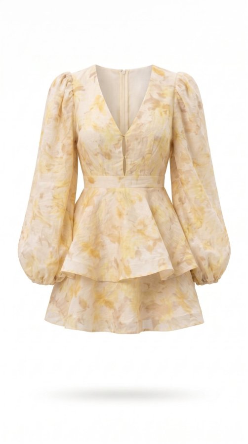 Women's Floral Ruffle Mini Dress