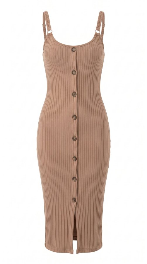 Women's V-Neck Knit Bodycon Dress